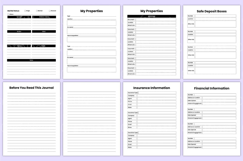 End of Life Planner Guide - CraftNest - Digital Crafting and Art