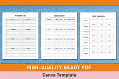 Customizable Fitness Planner Canva Template - CraftNest - Digital Crafting and Art