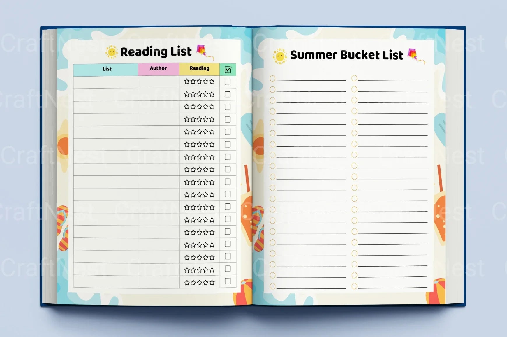 Summer Planner for Kids - CraftNest - Digital Crafting and Art