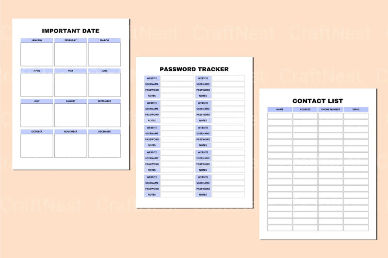 Work From Home Planner - CraftNest - Digital Crafting and Art