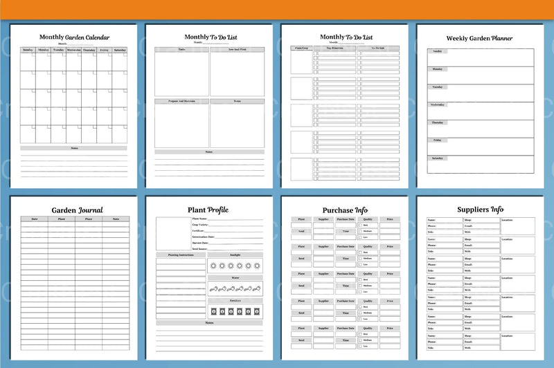 Garden Planner Canva Template - CraftNest - Digital Crafting and Art