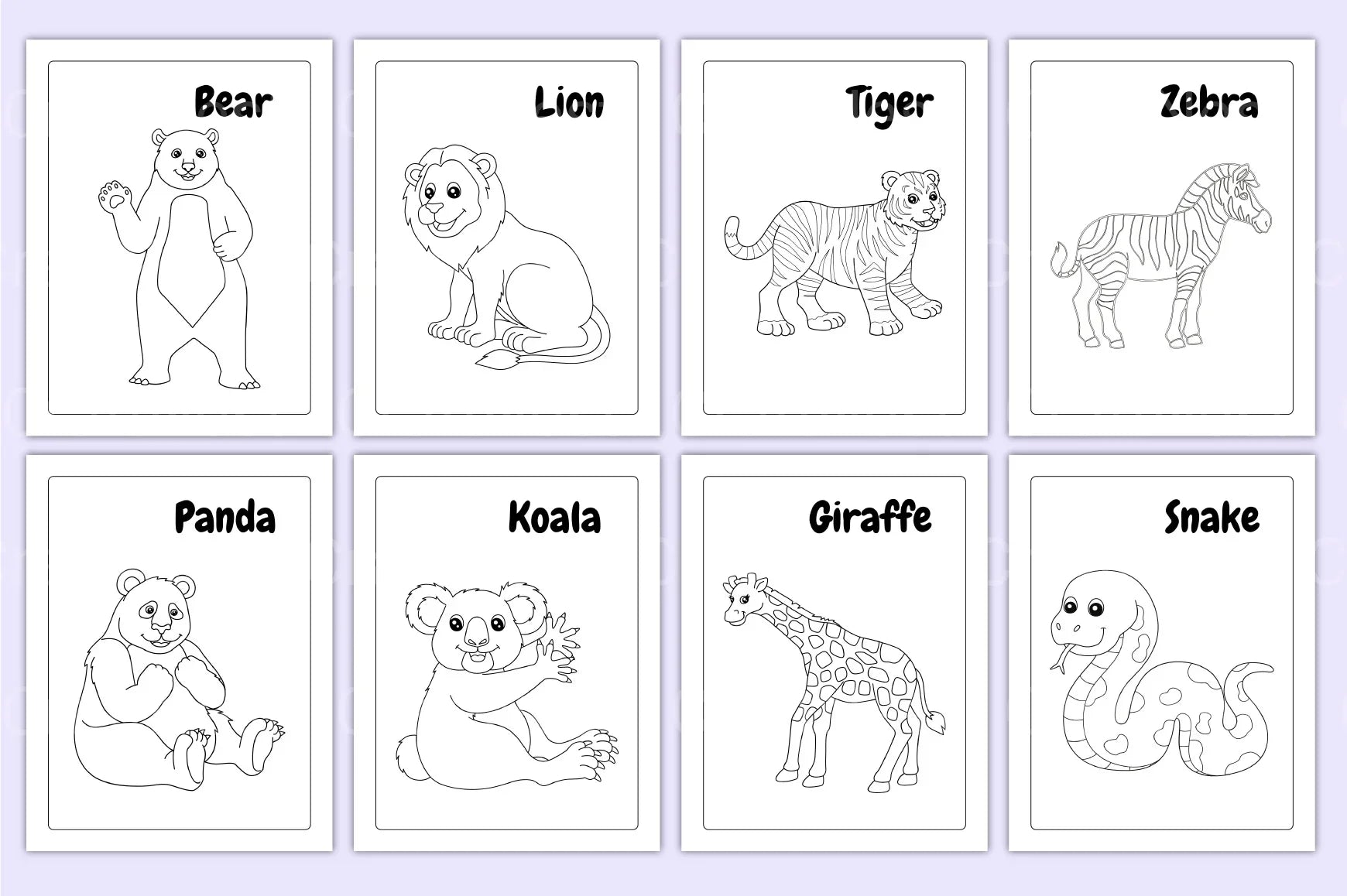 Animal Coloring Activity Book for Kids - CraftNest - Digital Crafting and Art