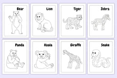 Animal Coloring Activity Book for Kids - CraftNest - Digital Crafting and Art