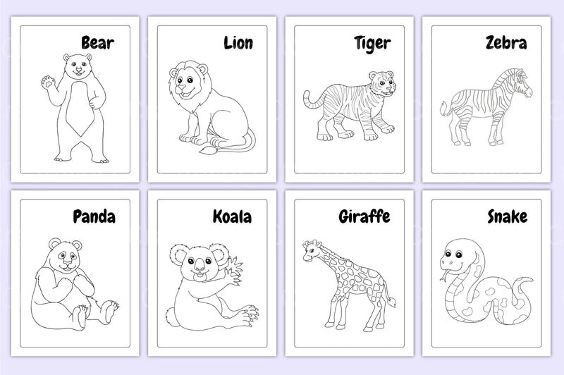 Animal Coloring Activity Book for Kids - CraftNest - Digital Crafting and Art