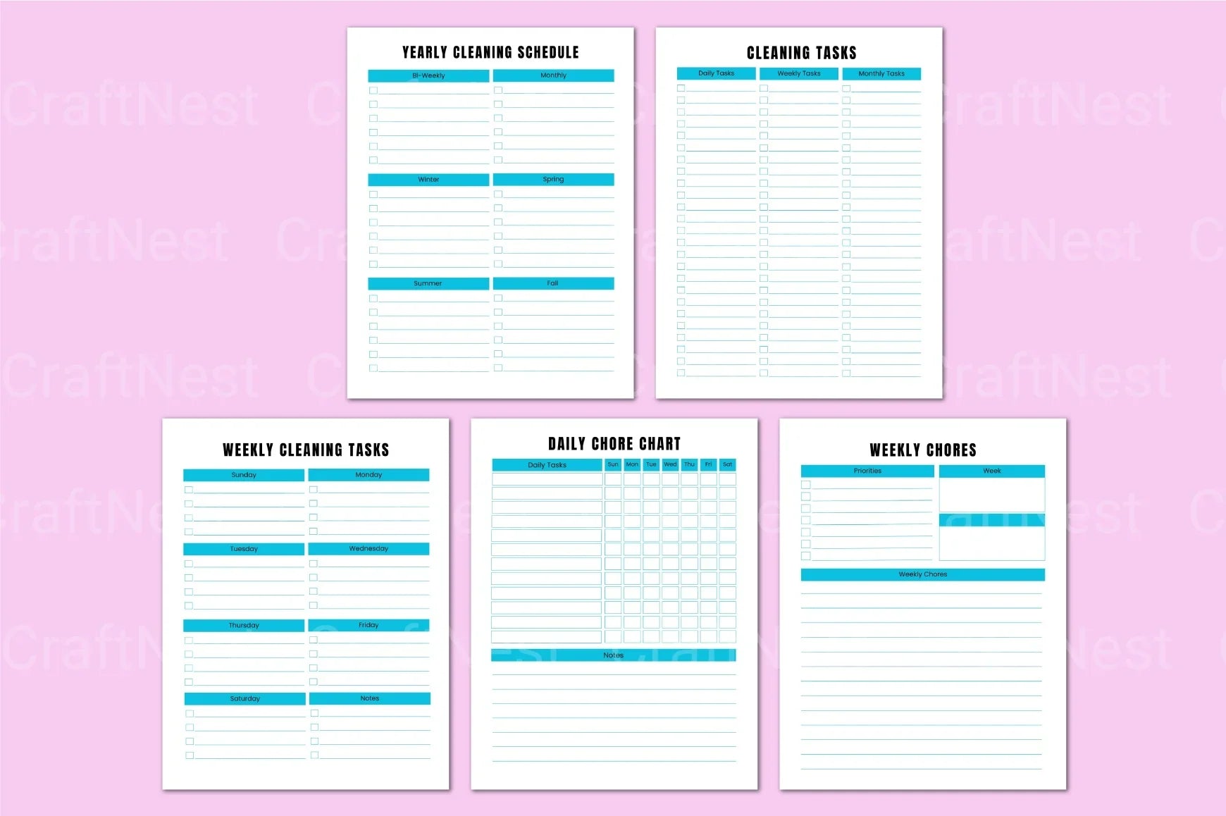 ADHD Cleaning Workbook for Effective Organization - CraftNest - Digital Crafting and Art