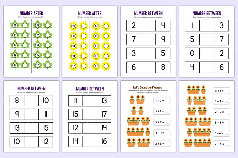 Kindergarten Numbers Workbook for Early Learning - CraftNest - Digital Crafting and Art