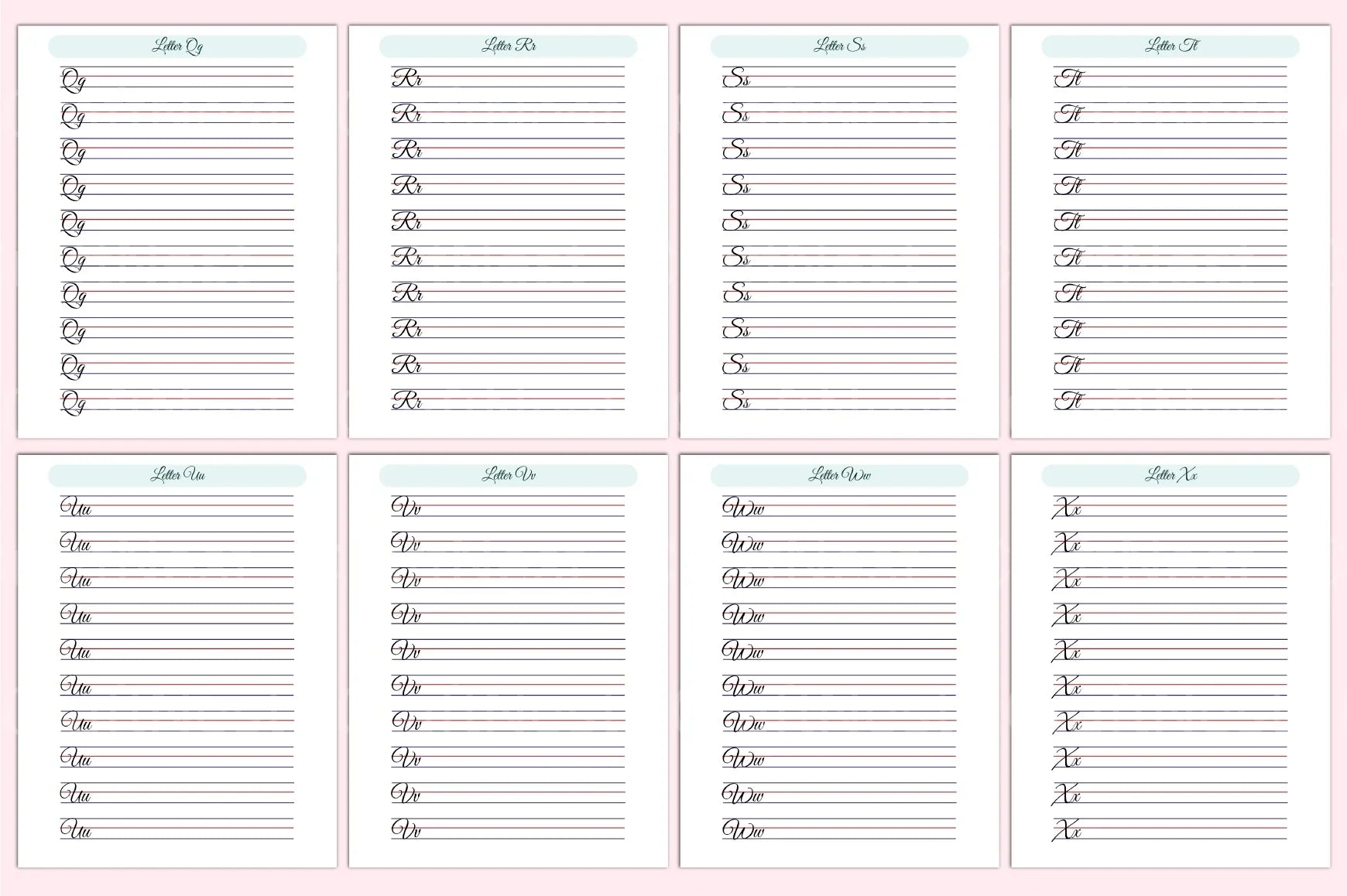 Cursive Letter Workbook for Handwriting Practice - CraftNest - Digital Crafting and Art