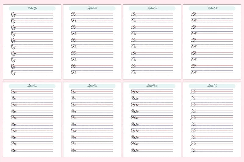 Cursive Letter Workbook for Handwriting Practice - CraftNest - Digital Crafting and Art