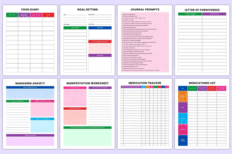 Mental Health Workbook for Personal Growth - CraftNest - Digital Crafting and Art