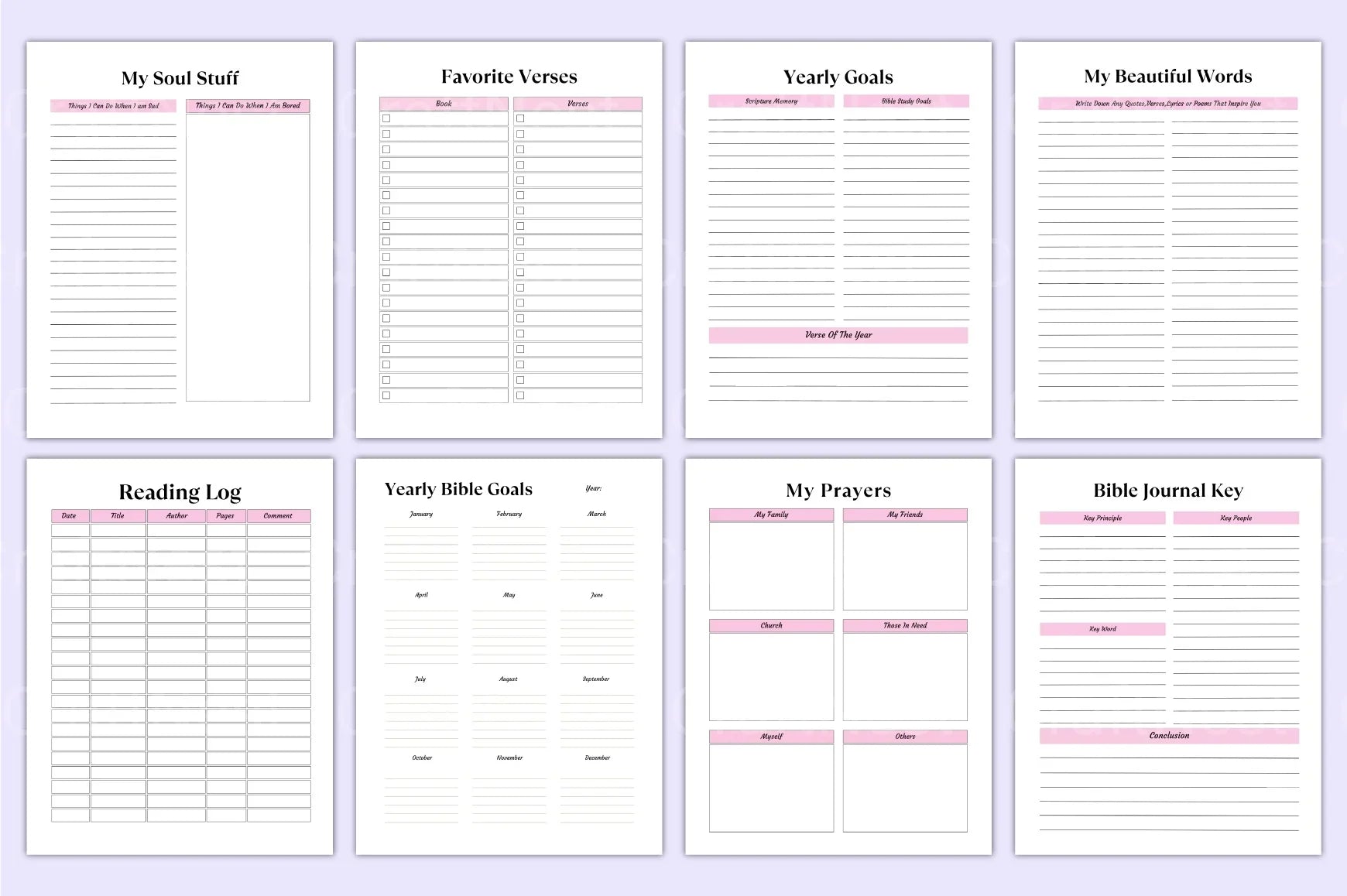 Bible Study Planner Template - CraftNest - Digital Crafting and Art