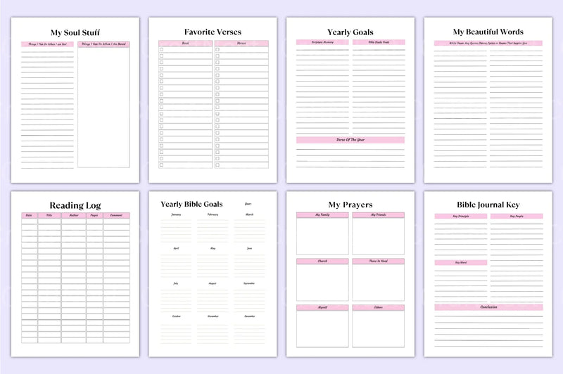 Bible Study Planner Template - CraftNest - Digital Crafting and Art