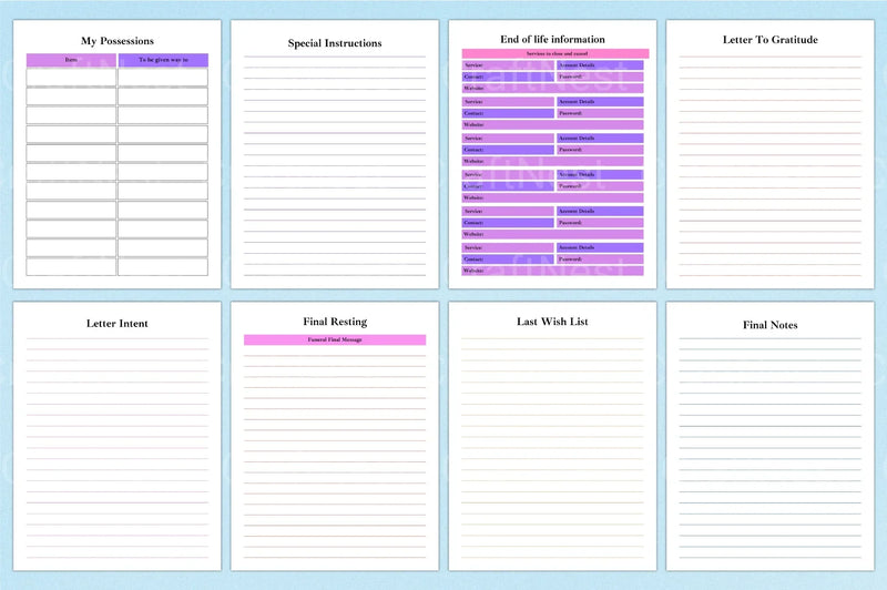 End of Life Planner Guide - CraftNest - Digital Crafting and Art