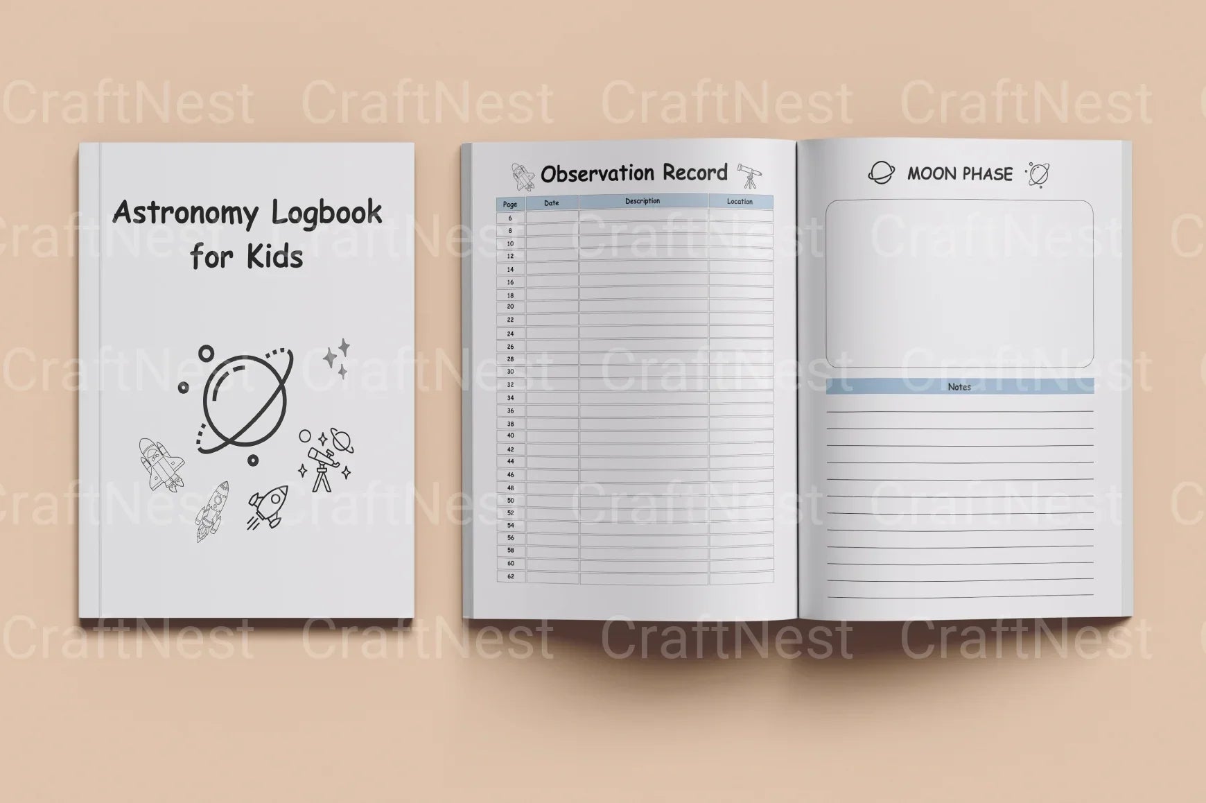 Astronomy Logbook for Kids: Explore the Stars - CraftNest - Digital Crafting and Art