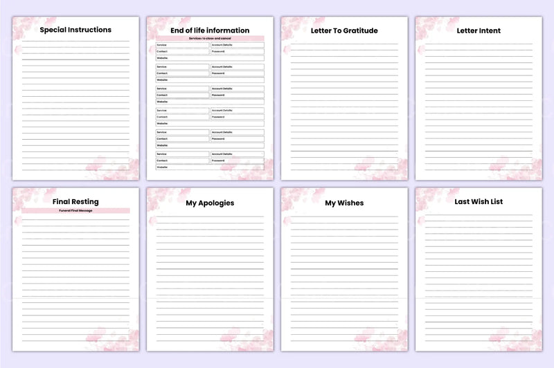 End of Life Planner Guide - CraftNest - Digital Crafting and Art
