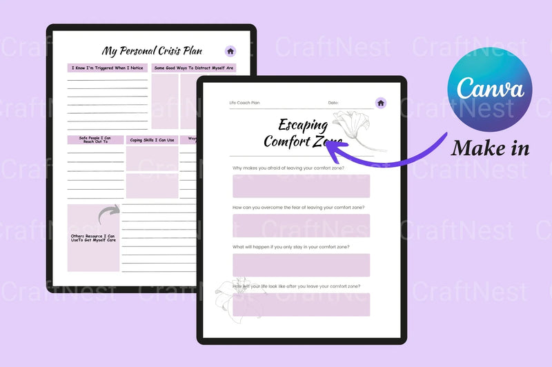 Life Coaching Planner for Personal Growth - CraftNest - Digital Crafting and Art
