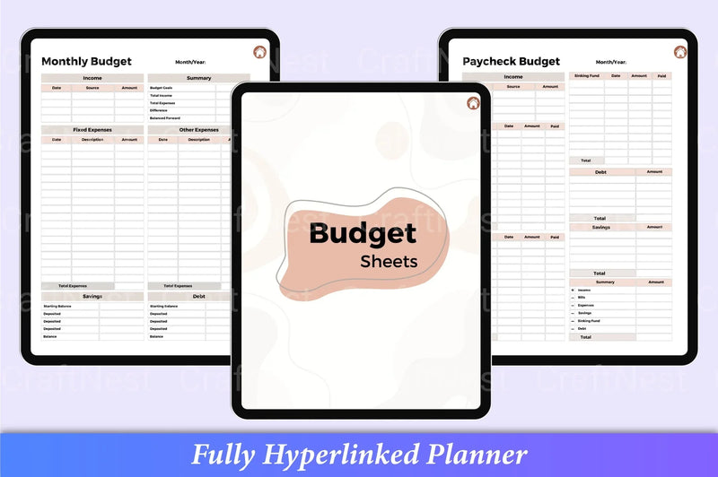 Budget Planner 2023 - CraftNest - Digital Crafting and Art