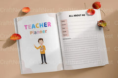 Customizable Teacher Planner Template - CraftNest - Digital Crafting and Art