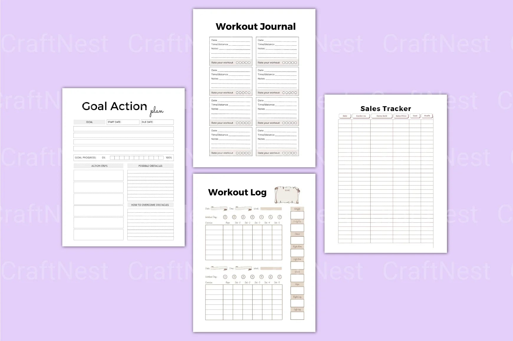 Editable Canva Template Collection - CraftNest - Digital Crafting and Art