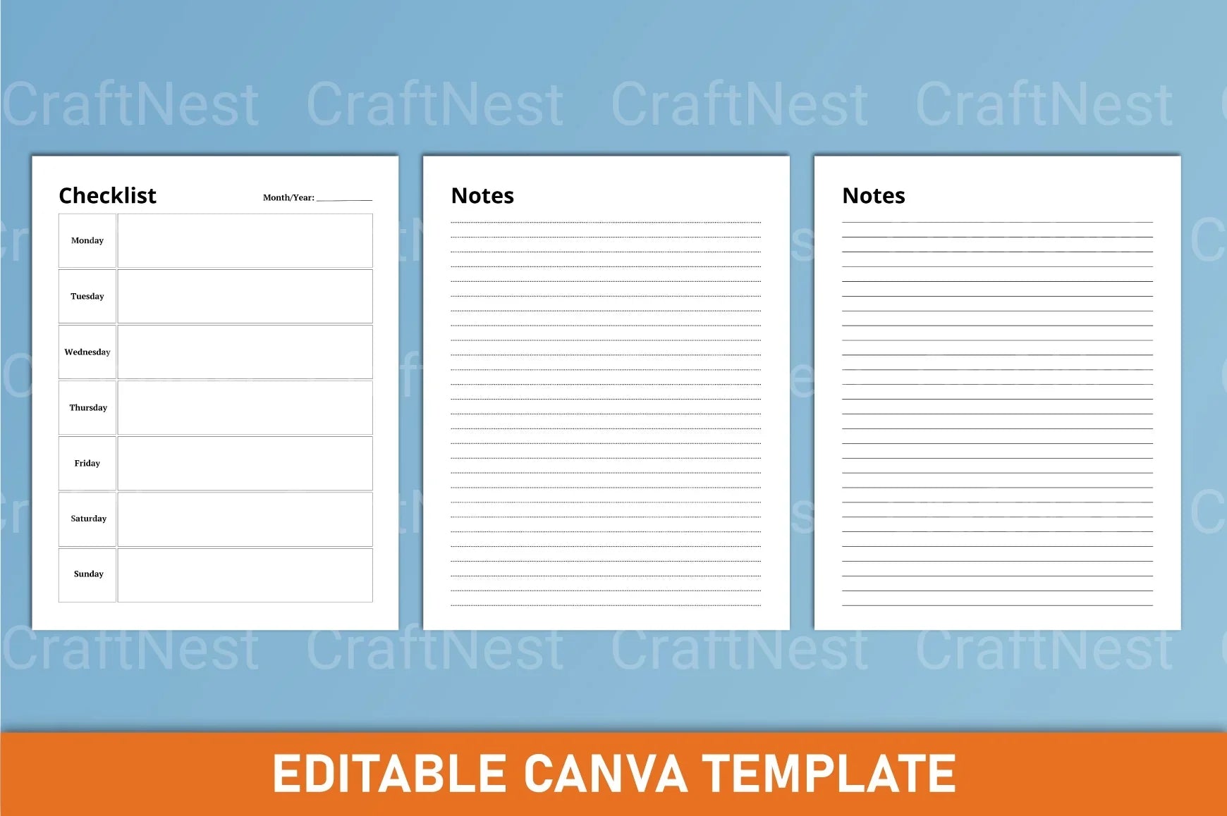 Happy Life Planner Canva Interior - CraftNest - Digital Crafting and Art