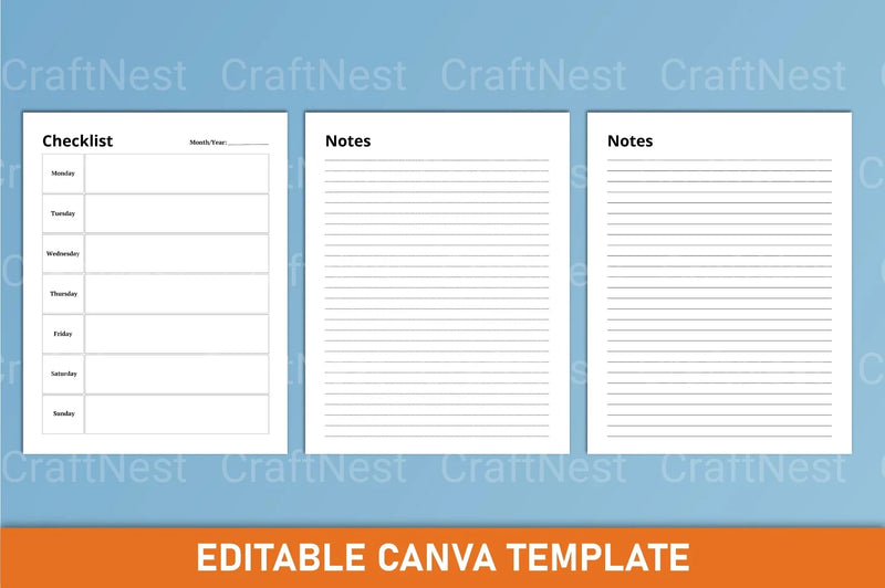 Happy Life Planner Canva Interior - CraftNest - Digital Crafting and Art