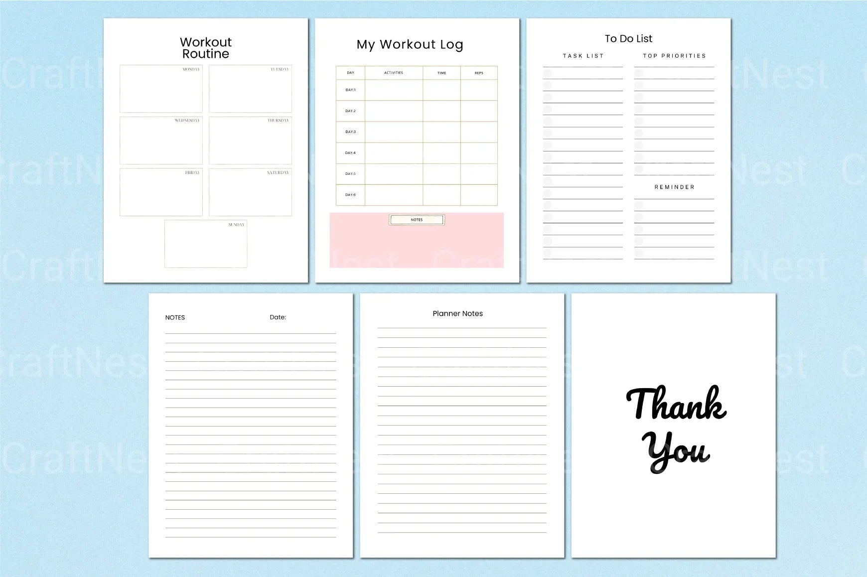 Fitness Meal Planner Guide - CraftNest - Digital Crafting and Art