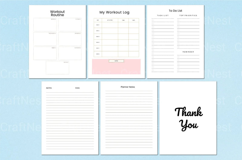 Fitness Meal Planner Guide - CraftNest - Digital Crafting and Art