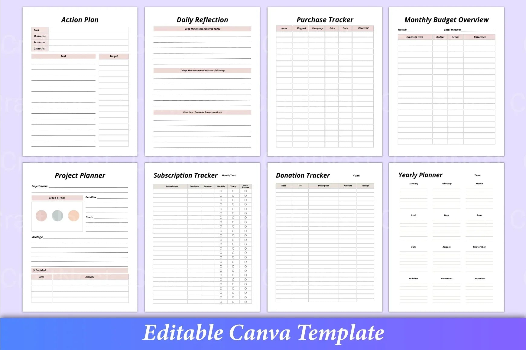 Side Hustle Planner Canva Template - CraftNest - Digital Crafting and Art