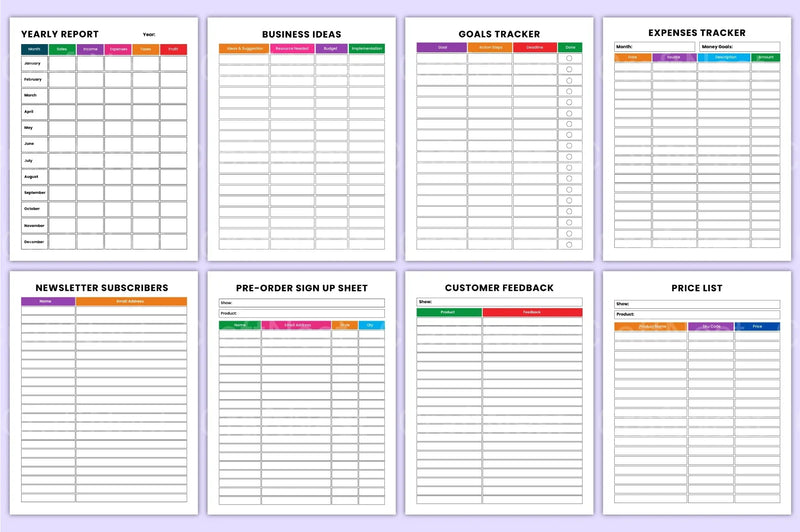 Business Management Organizer - CraftNest - Digital Crafting and Art