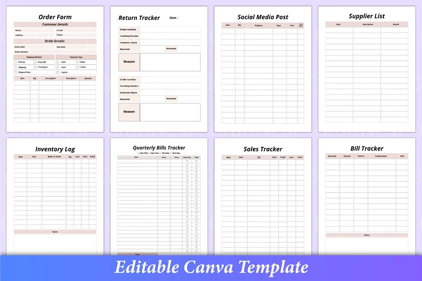 Girl Boss Planner Canva Template - CraftNest - Digital Crafting and Art