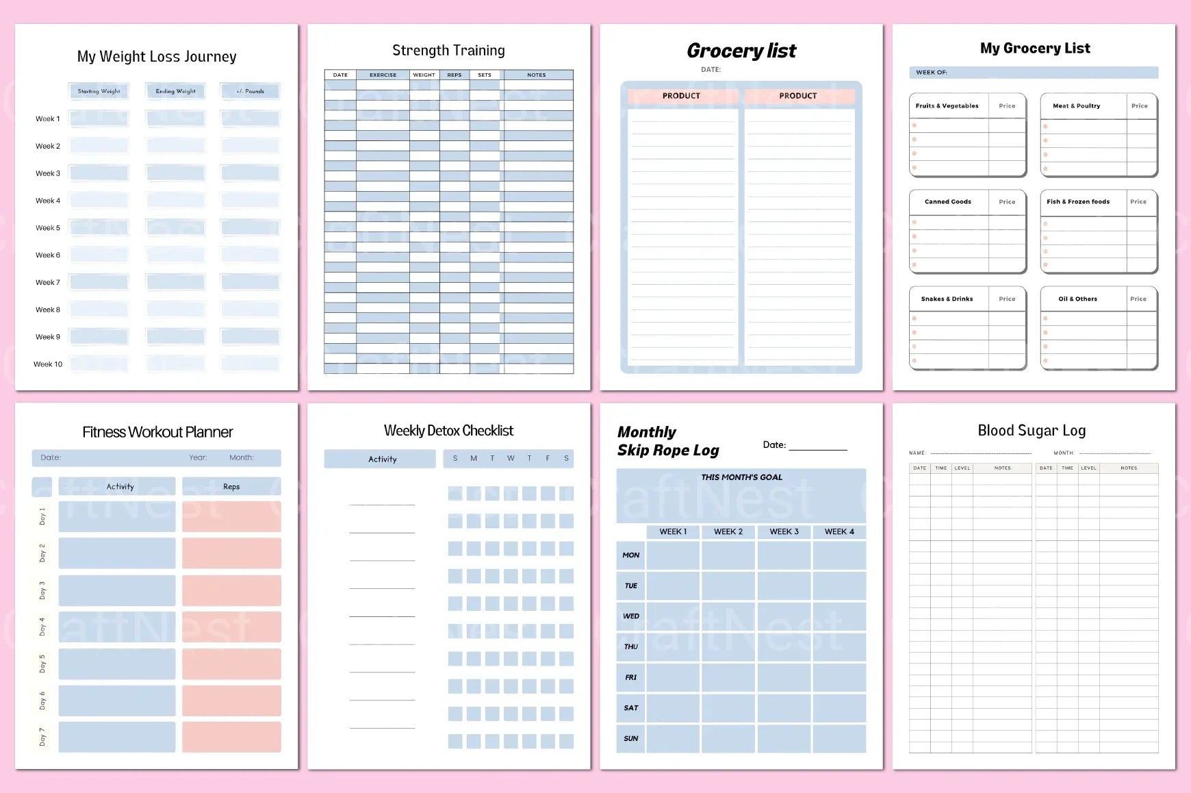 Fitness Planner Guide - CraftNest - Digital Crafting and Art
