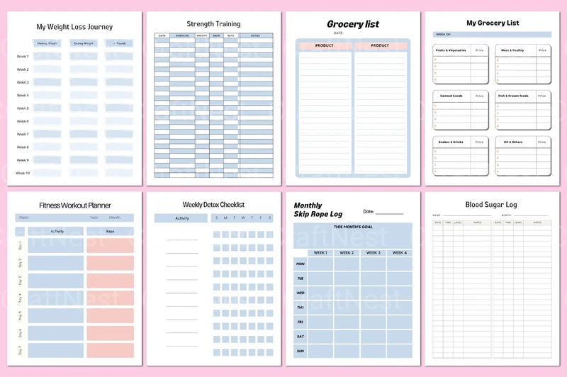 Fitness Planner Guide - CraftNest - Digital Crafting and Art