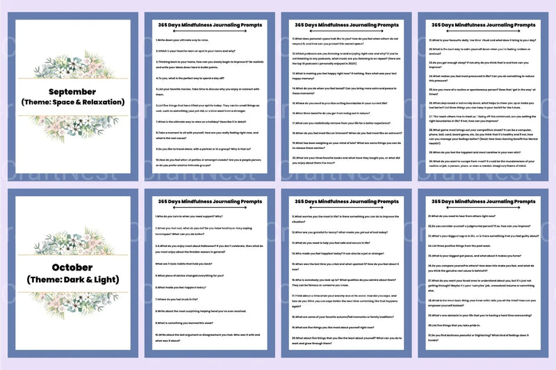 Mindfulness Journaling Prompts for Daily Reflection - CraftNest - Digital Crafting and Art