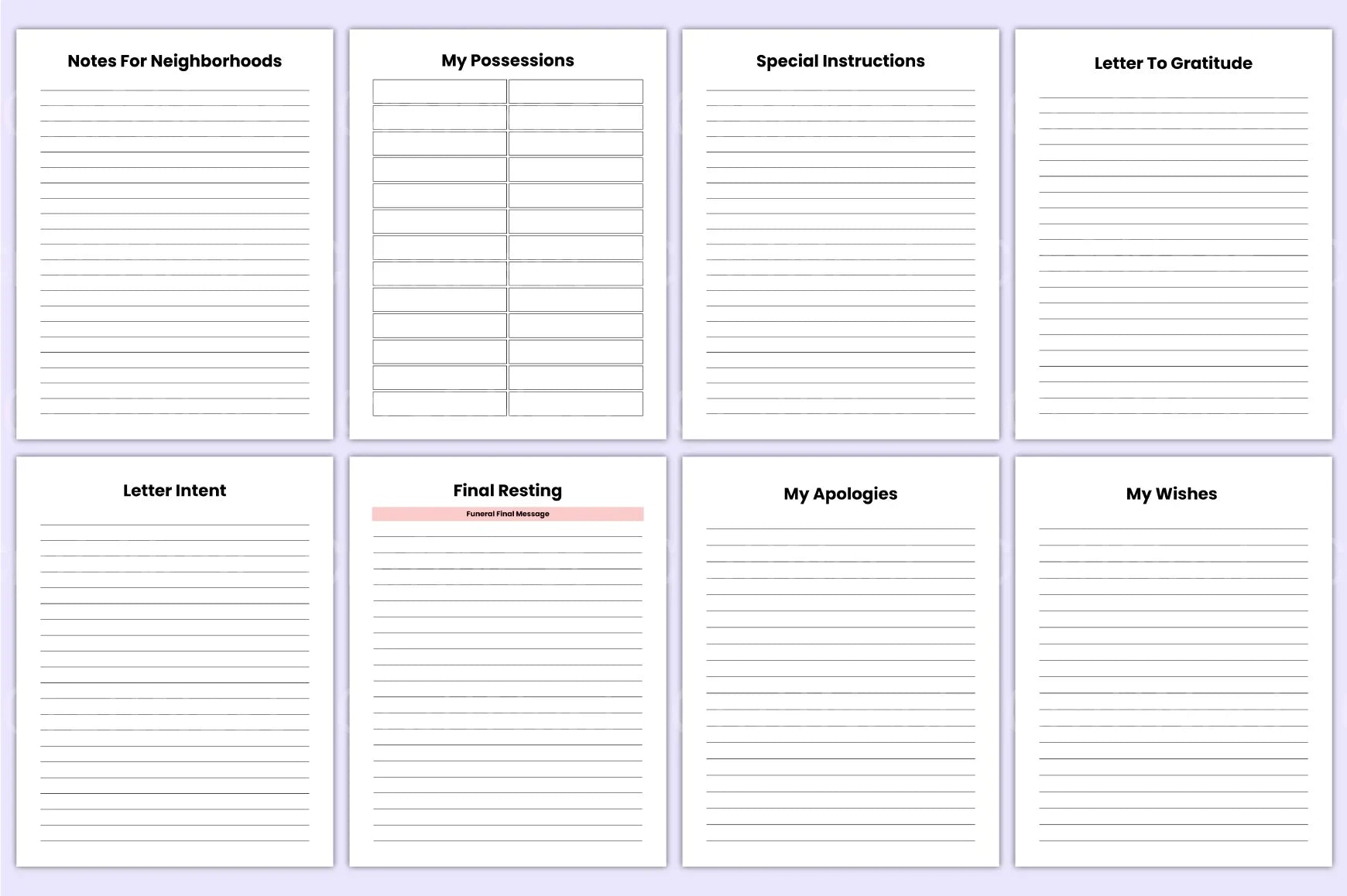 End of Life Planner Guide - CraftNest - Digital Crafting and Art