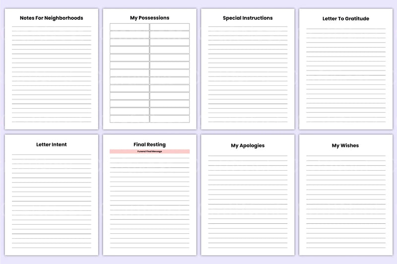 End of Life Planner Guide - CraftNest - Digital Crafting and Art
