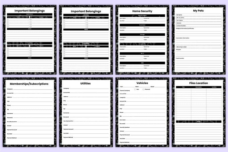Final Wishes Legacy Organizer - CraftNest - Digital Crafting and Art