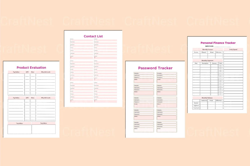 Side Hustle Planner - CraftNest - Digital Crafting and Art