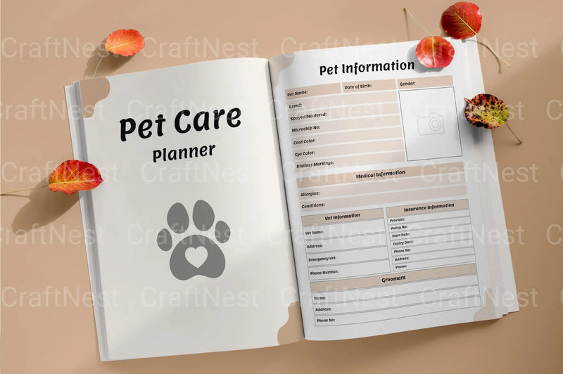Pet Care Planner: Organize Your Pet's Needs - CraftNest - Digital Crafting and Art