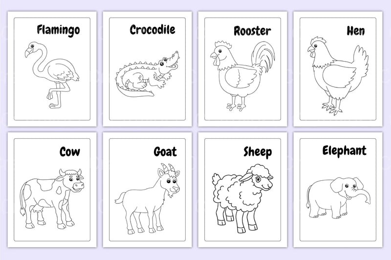 Animal Coloring Activity Book for Kids - CraftNest - Digital Crafting and Art