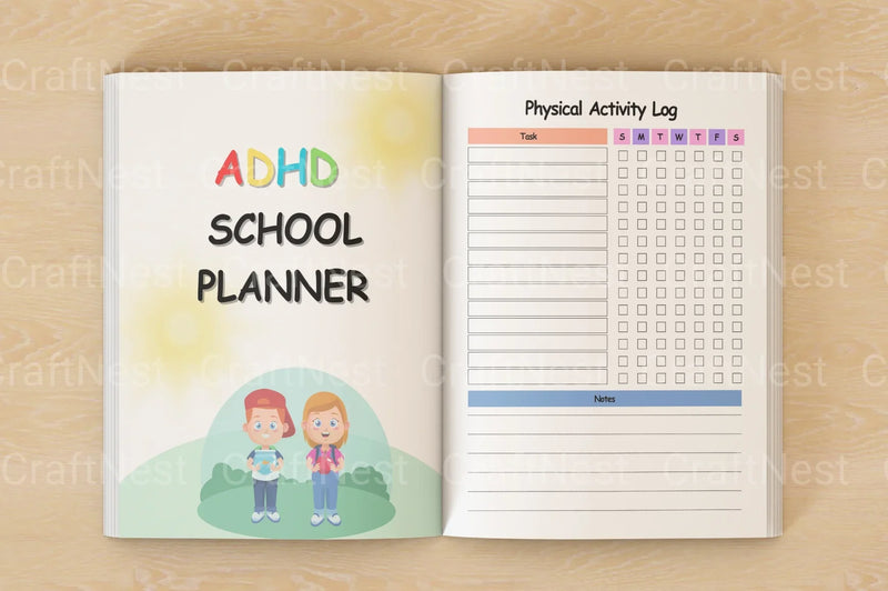 ADHD School Planner for Effective Organization - CraftNest - Digital Crafting and Art