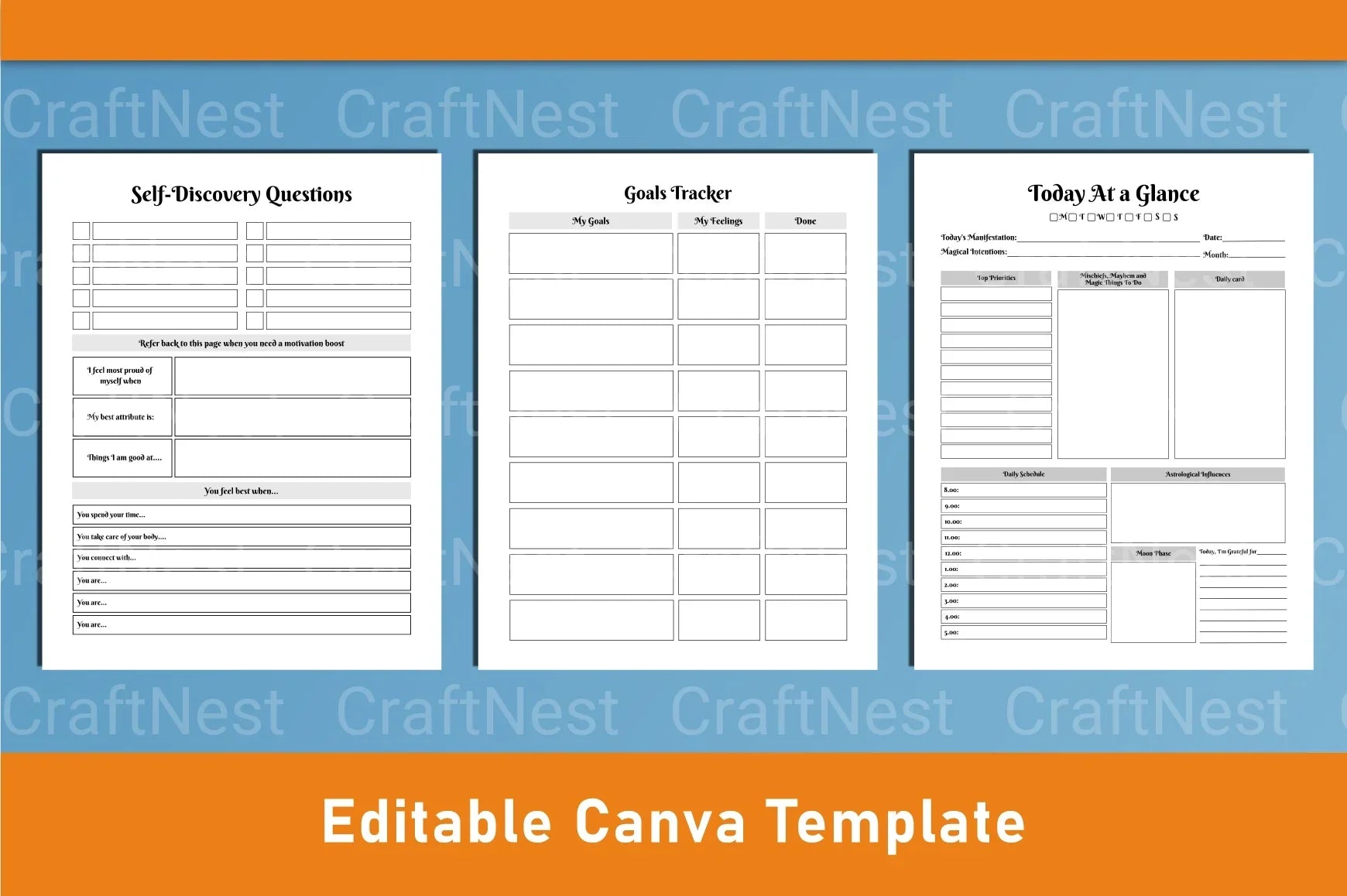 Witchy Planner Canva Template - CraftNest - Digital Crafting and Art