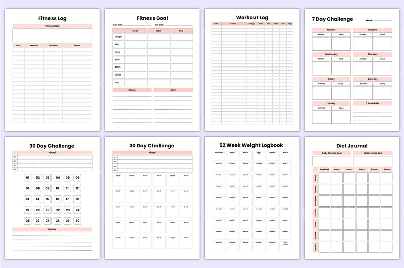 Weight Loss Planner - CraftNest - Digital Crafting and Art