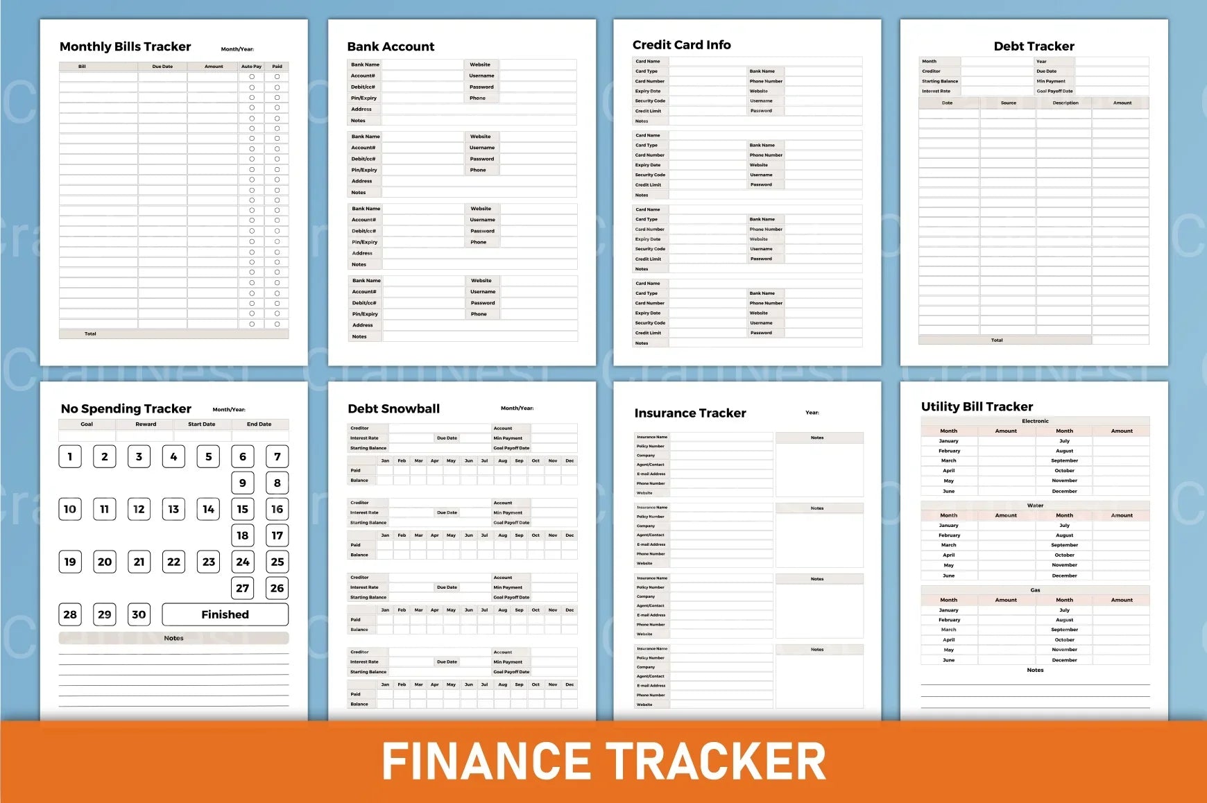 Budget Finance Planner - CraftNest - Digital Crafting and Art