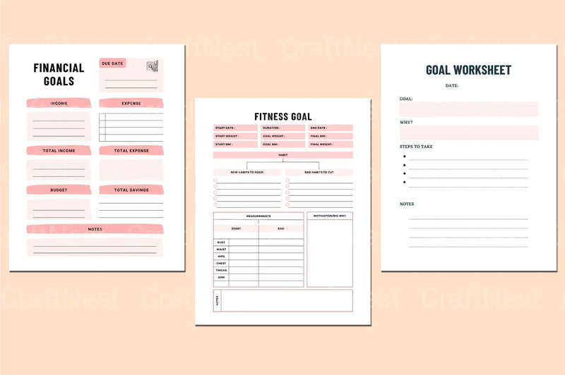 Goal Planning Workbook for Success - CraftNest - Digital Crafting and Art
