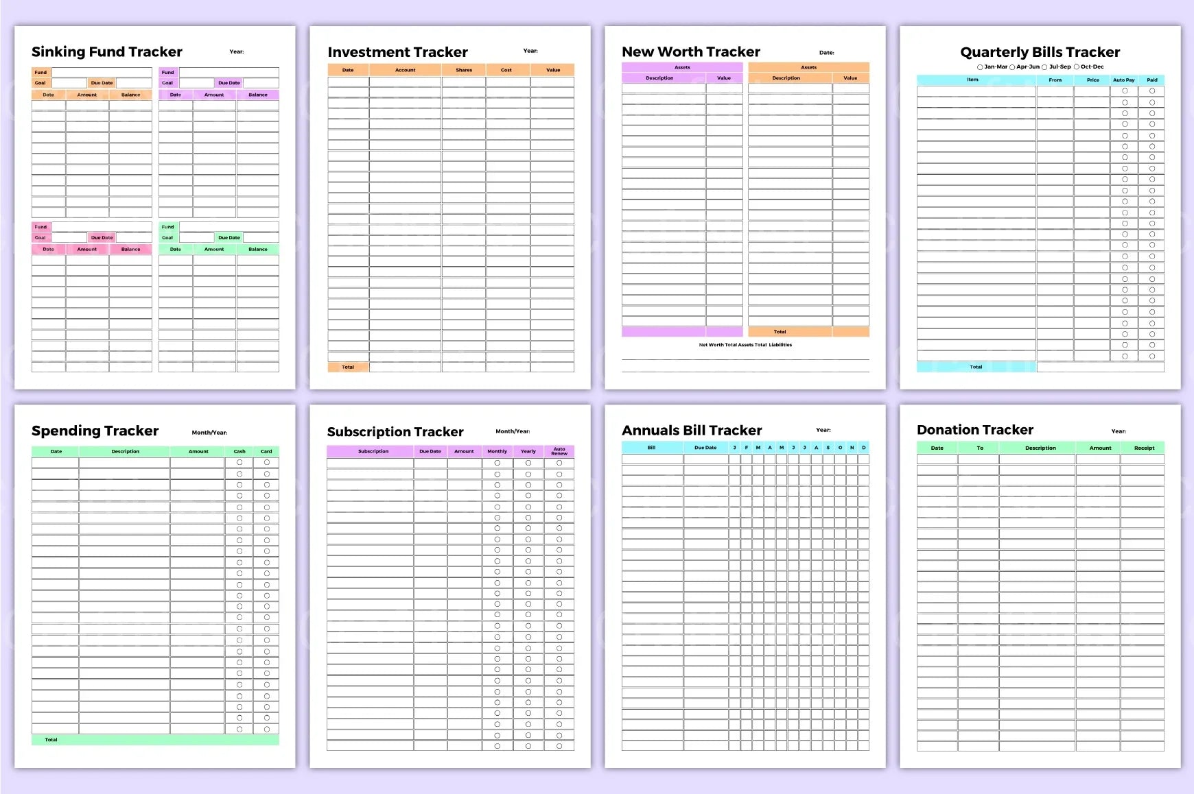 Financial Management Tracker Tool - CraftNest - Digital Crafting and Art