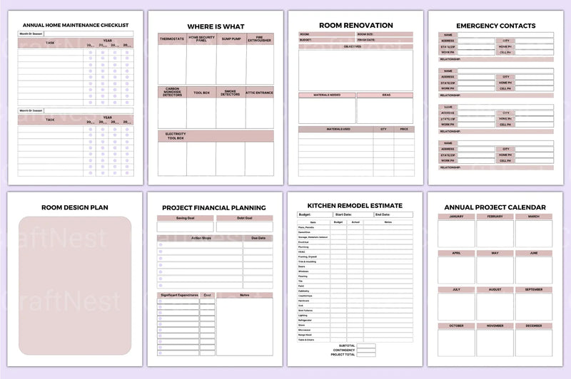 Home Maintenance Planner Guide - CraftNest - Digital Crafting and Art