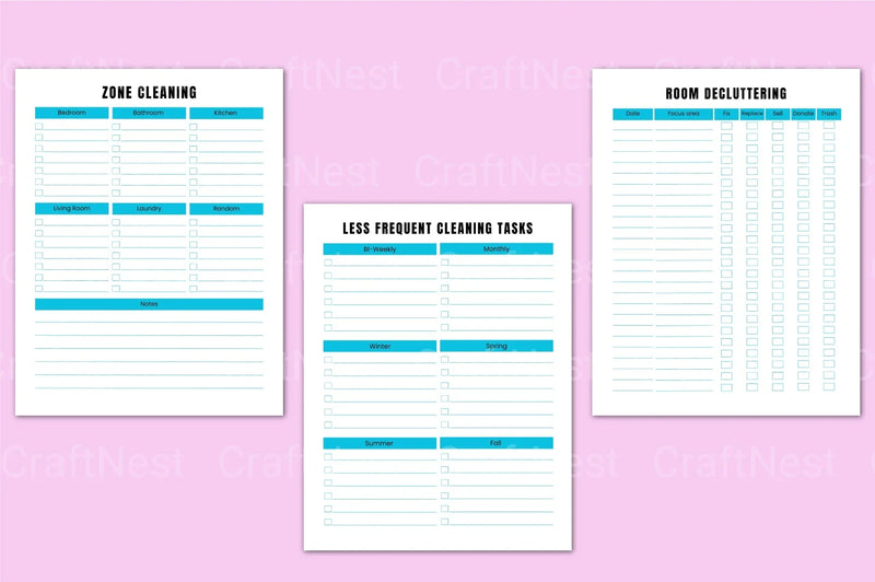 ADHD Cleaning Workbook for Effective Organization - CraftNest - Digital Crafting and Art
