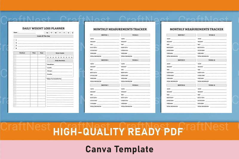 Weight Loss Tracker Tool - CraftNest - Digital Crafting and Art