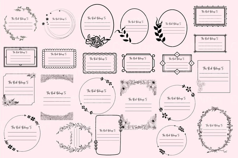 This Book Belongs To: Personalized Bookplate Design - CraftNest - Digital Crafting and Art
