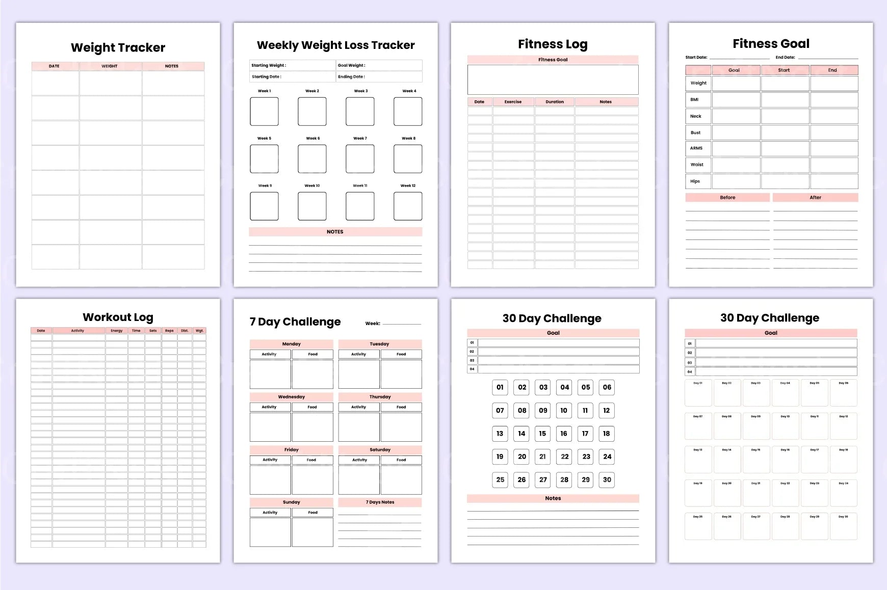 Weight Loss Planner for Effective Results - CraftNest - Digital Crafting and Art