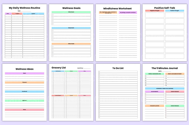 Wellness Lifestyle Organizer - CraftNest - Digital Crafting and Art